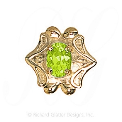 GS499 PD - 14 Karat Gold Peridot Slide 